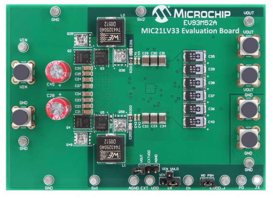 Microchip Technology EV93M52A MIC21LV33 Evaluation Board